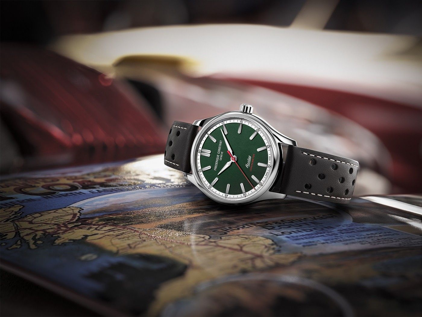 Frederique Constant FC-301HGRS5B6 – Orologio Uomo Vintage Rally Healey Automatico COSC, Marrone
